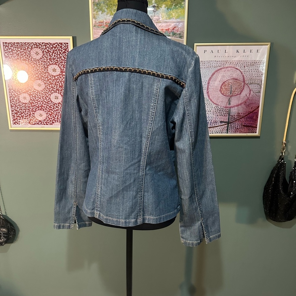 💕Just Be Vintage Classic Blue Denim Jacket Size 8 - Picture 5 of 6